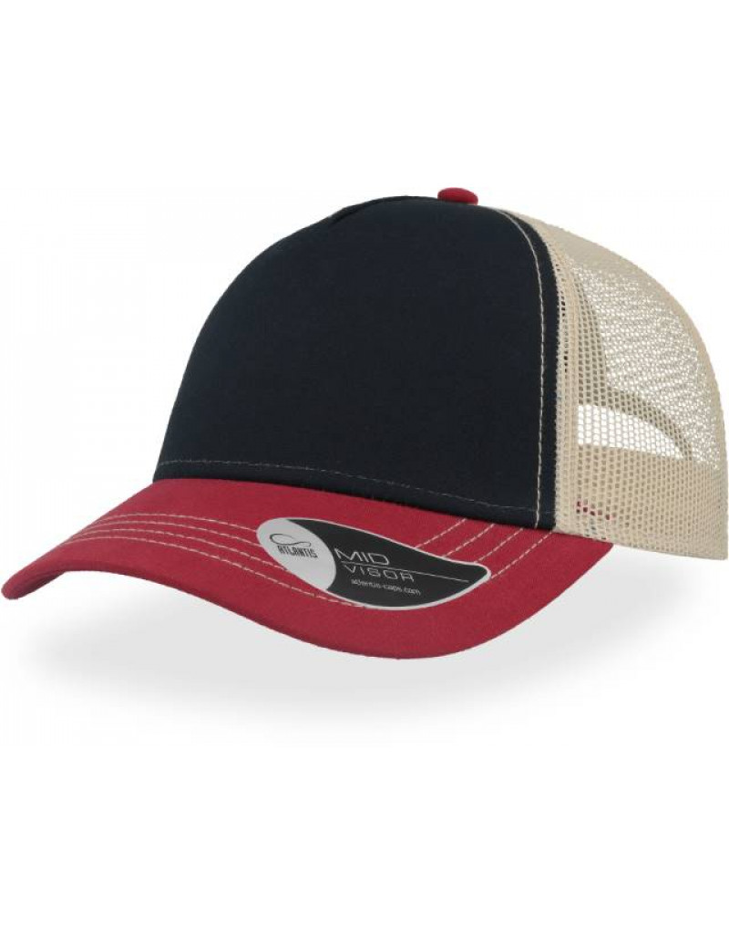 Șapcă cu 5 panouri din plasă „Rapper Canvas”